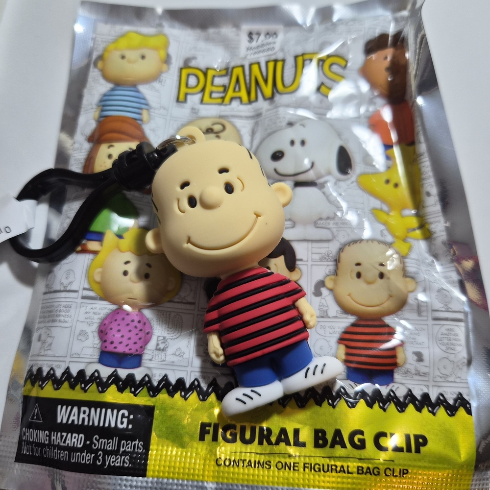 Peanuts Charlie Brown Red and Black Bag Clip